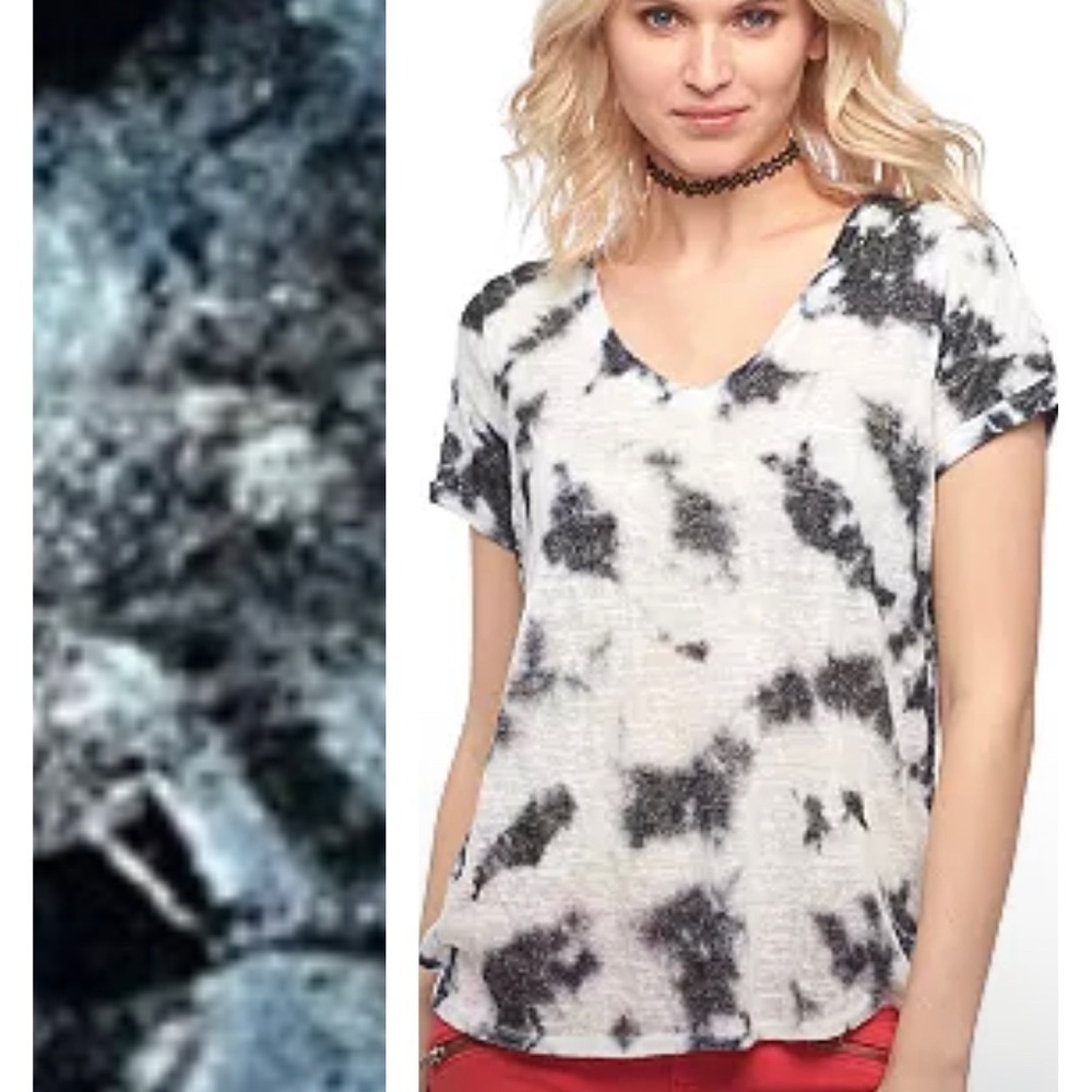 Rock & Republic Tie Dye Studded Blouse